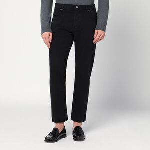 Pt Torino Denim Black Cotton Trousers Men